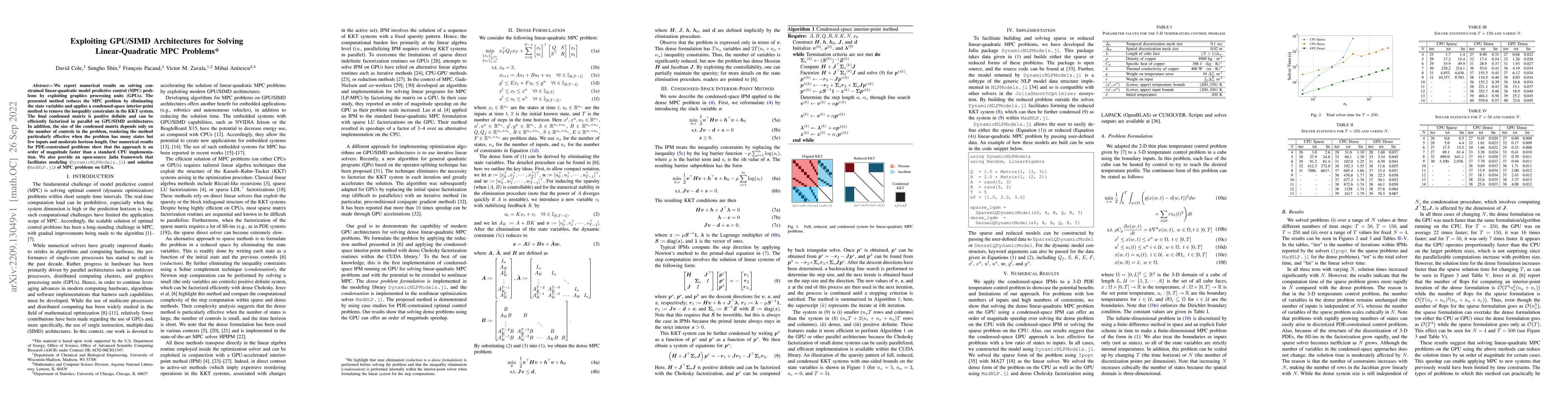 Thumbnail for Exploiting GPU/SIMD Architectures for Solving Linear-Quadratic MPC
  Problems
