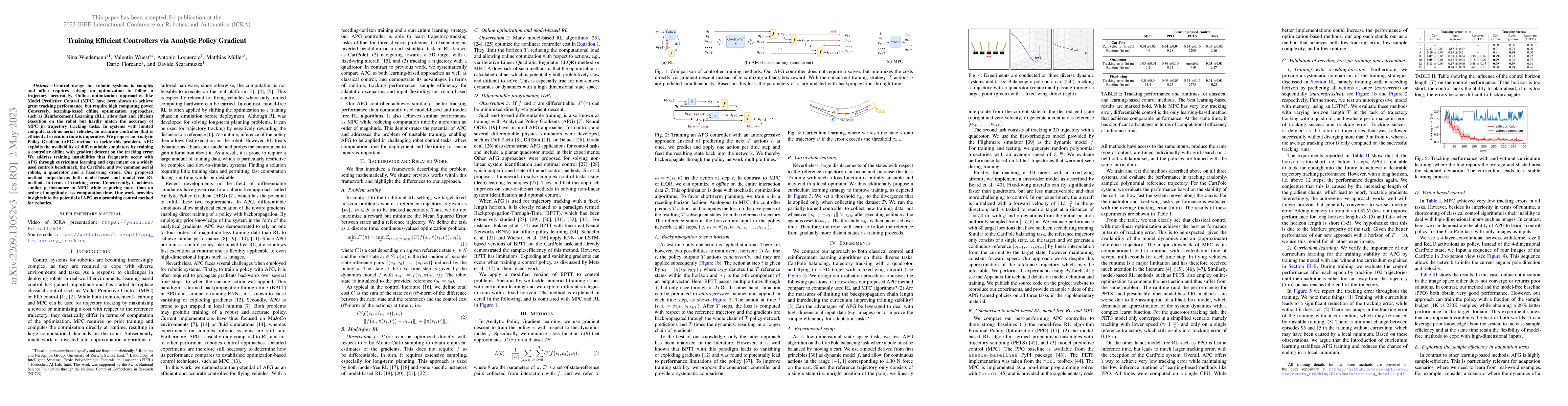 Thumbnail for Training Efficient Controllers via Analytic Policy Gradient