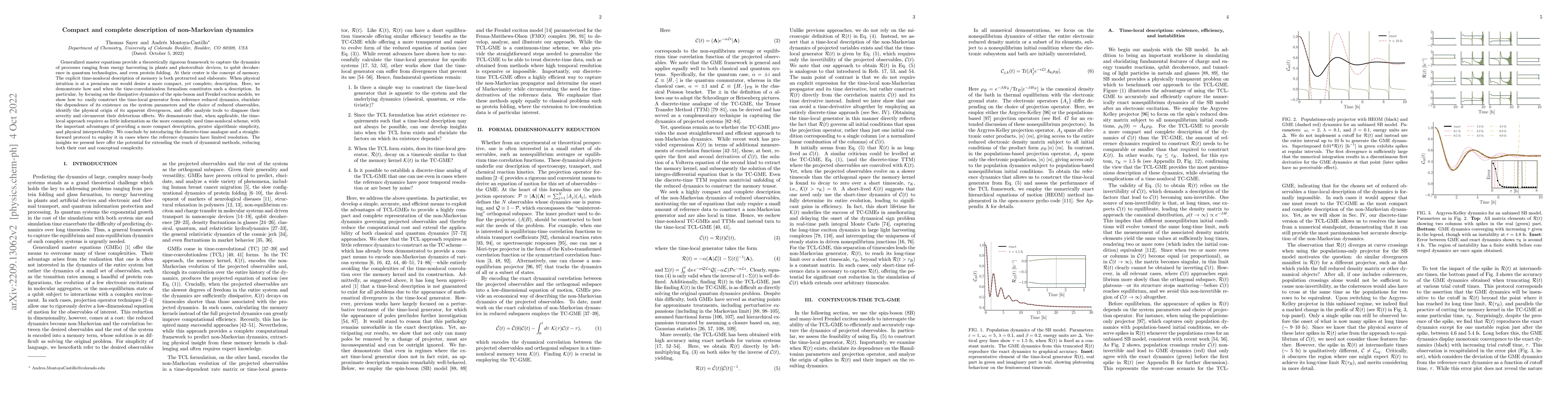 Thumbnail for Compact and complete description of non-Markovian dynamics