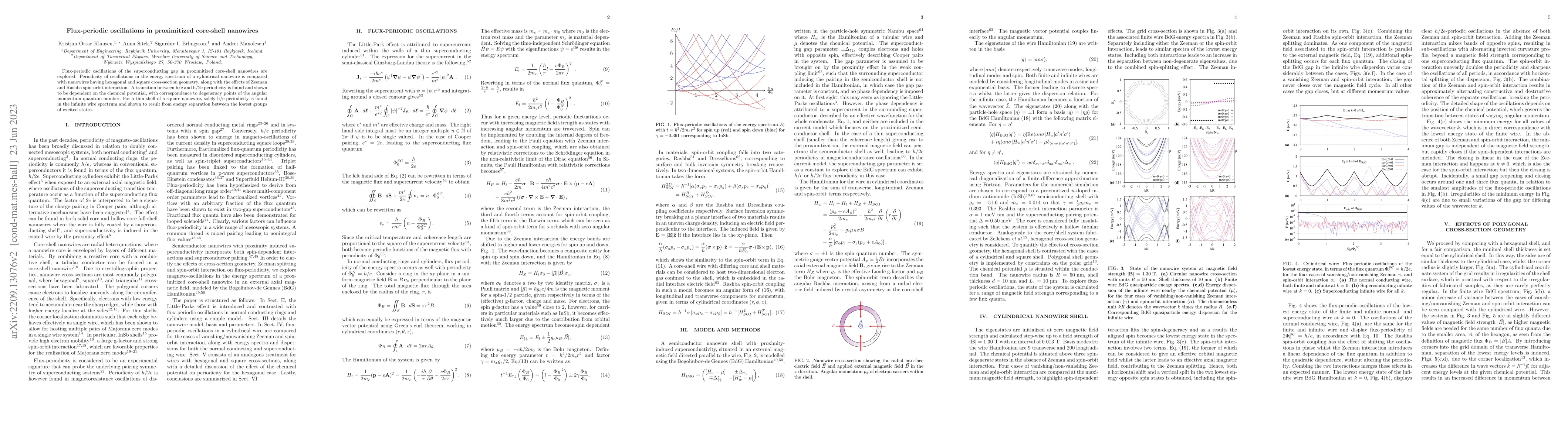 Thumbnail for Flux-periodic oscillations in proximitized core-shell nanowires