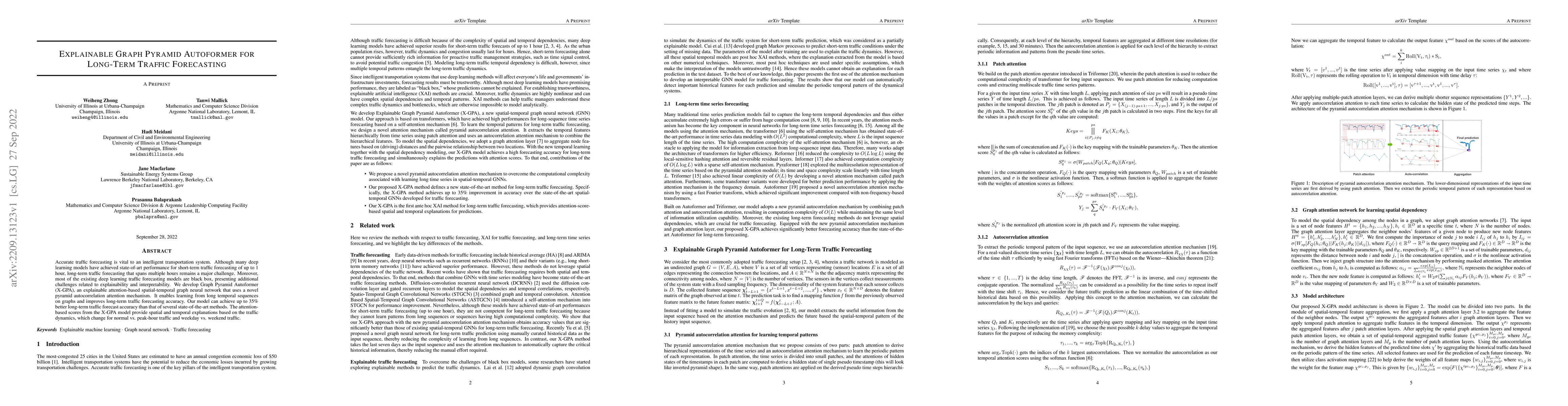 Thumbnail for Explainable Graph Pyramid Autoformer for Long-Term Traffic Forecasting
