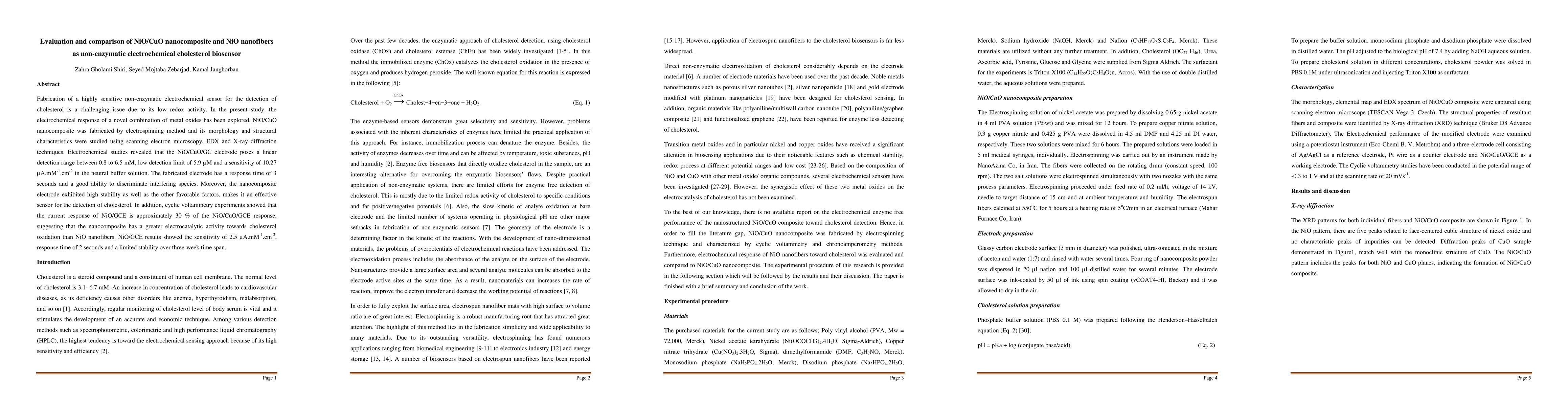 Thumbnail for Evaluation and comparison of NiO/CuO nanocomposite and NiO nanofibers as
  non-enzymatic electrochemical cholesterol biosensor