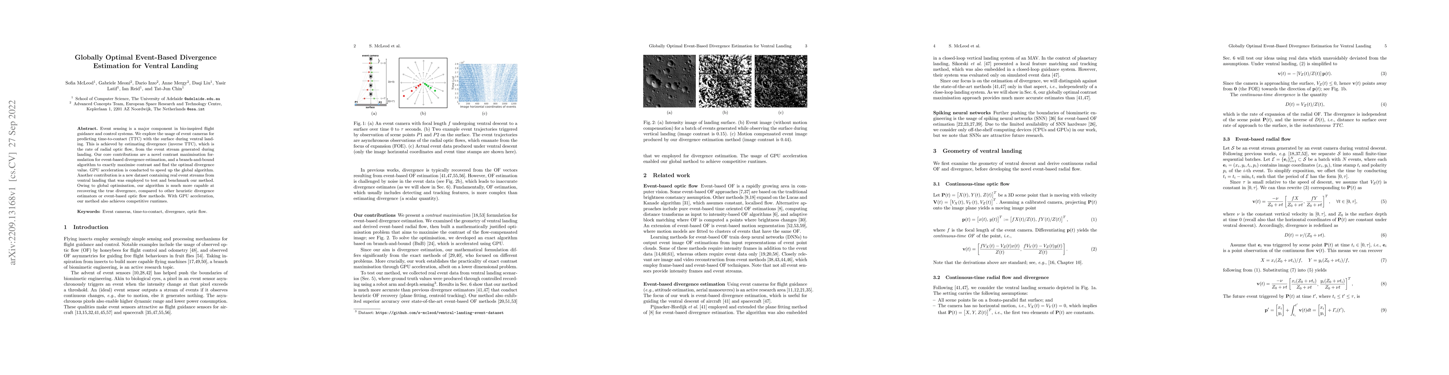 Thumbnail for Globally Optimal Event-Based Divergence Estimation for Ventral Landing