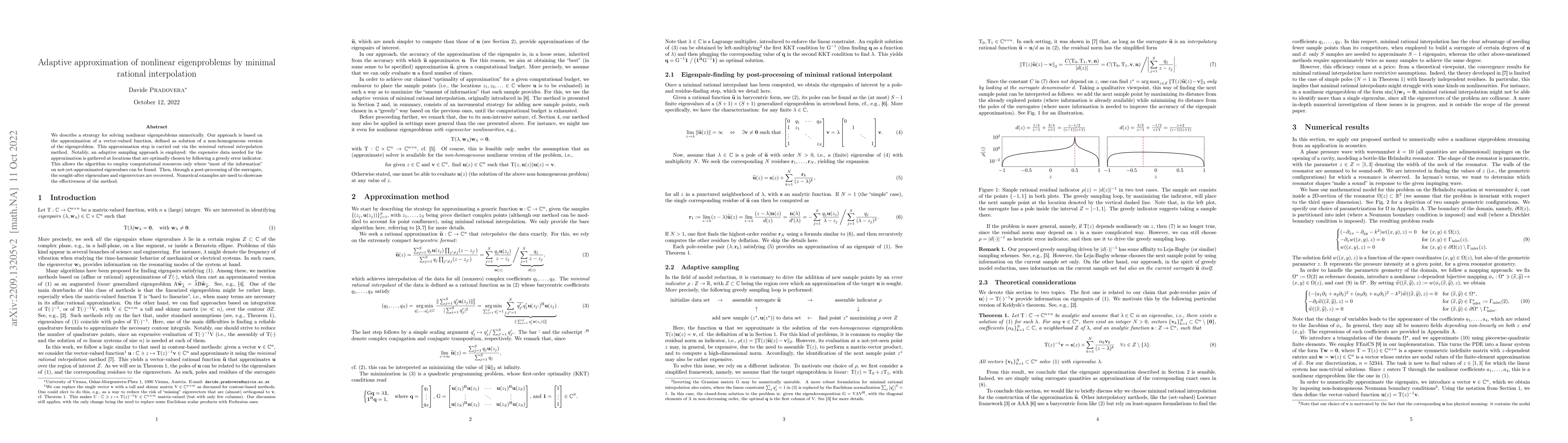 Thumbnail for Adaptive approximation of nonlinear eigenproblems by minimal rational
  interpolation