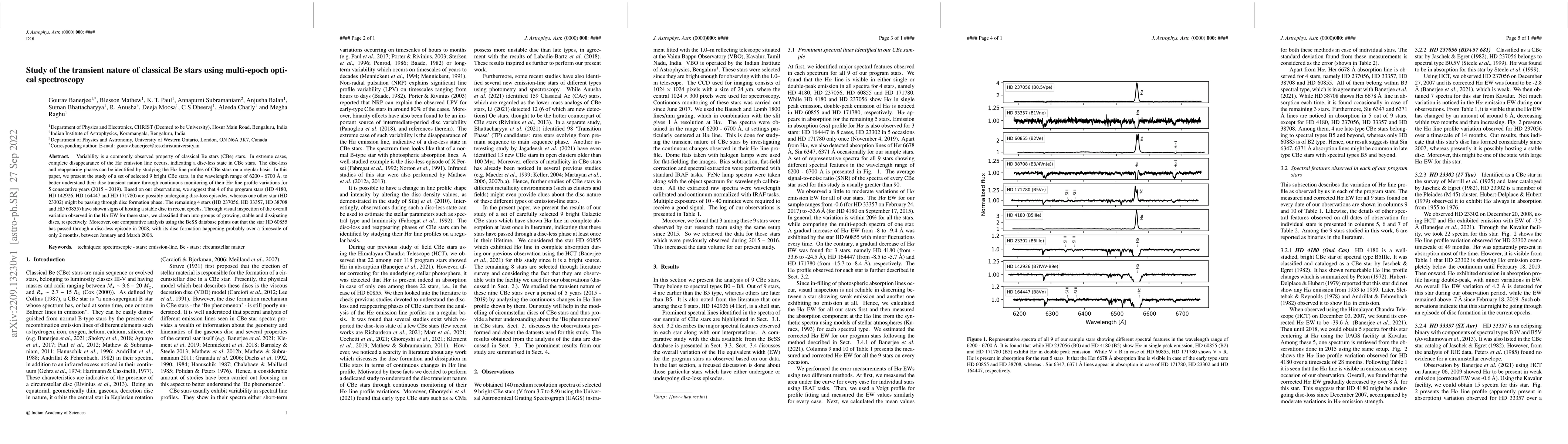 Thumbnail for Study of the transient nature of classical Be stars using multi-epoch
  optical spectroscopy