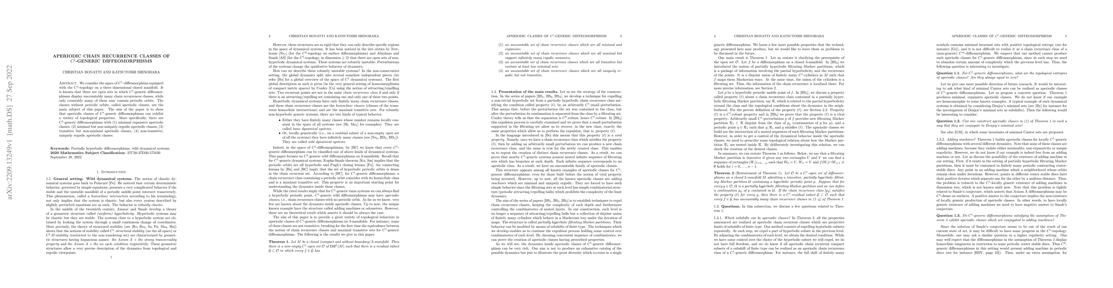 Thumbnail for Aperiodic chain recurrence classes of $C^1$-generic diffeomorphisms