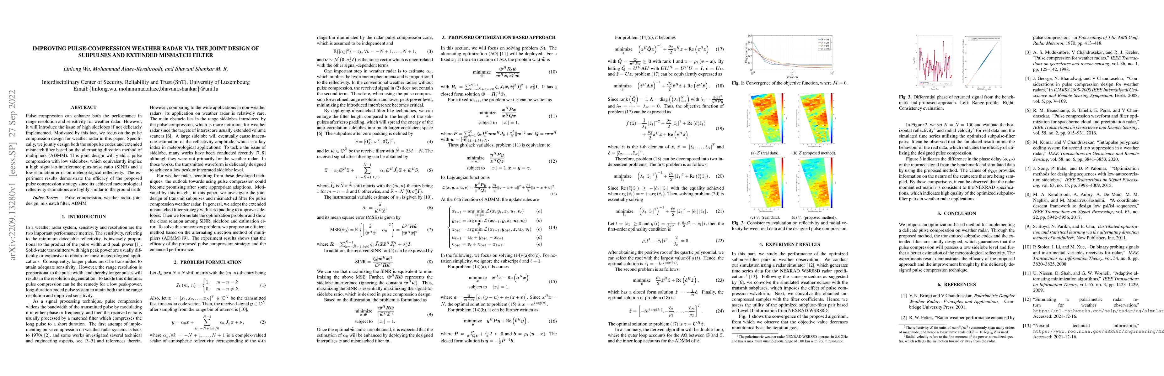 Thumbnail for Improving Pulse-Compression Weather Radar via the Joint Design of
  Subpulses and Extended Mismatch Filter