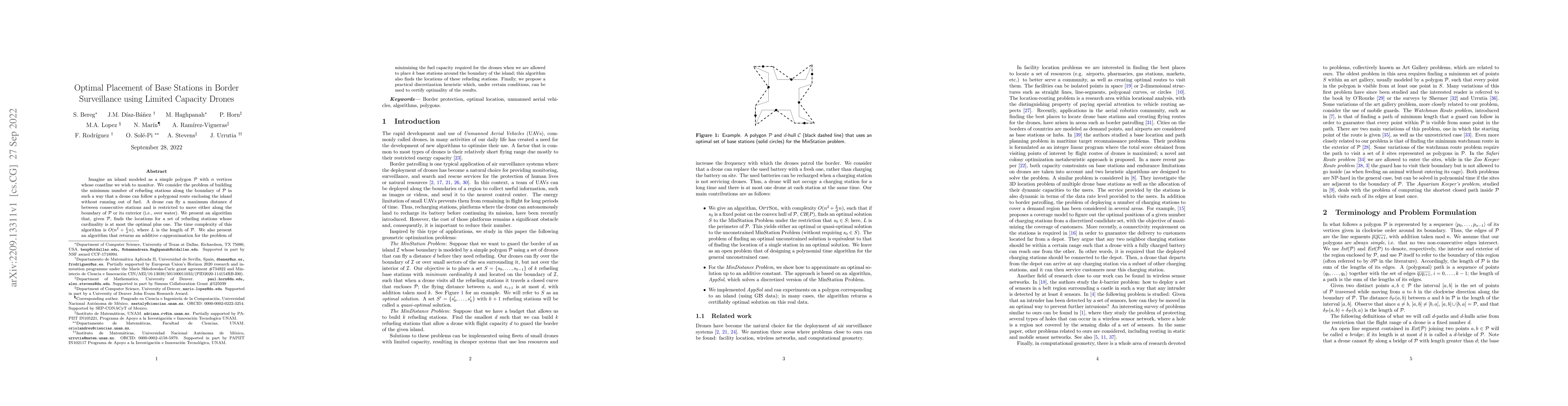 Thumbnail for Optimal Placement of Base Stations in Border Surveillance using Limited
  Capacity Drones