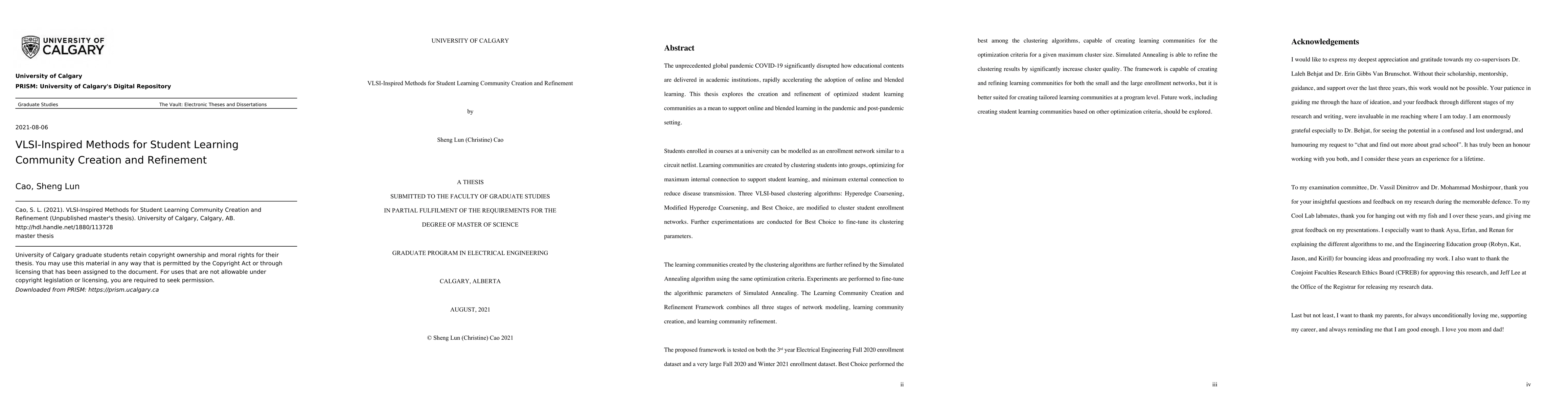 Thumbnail for VLSI-Inspired Methods for Student Learning Community Creation and
  Refinement