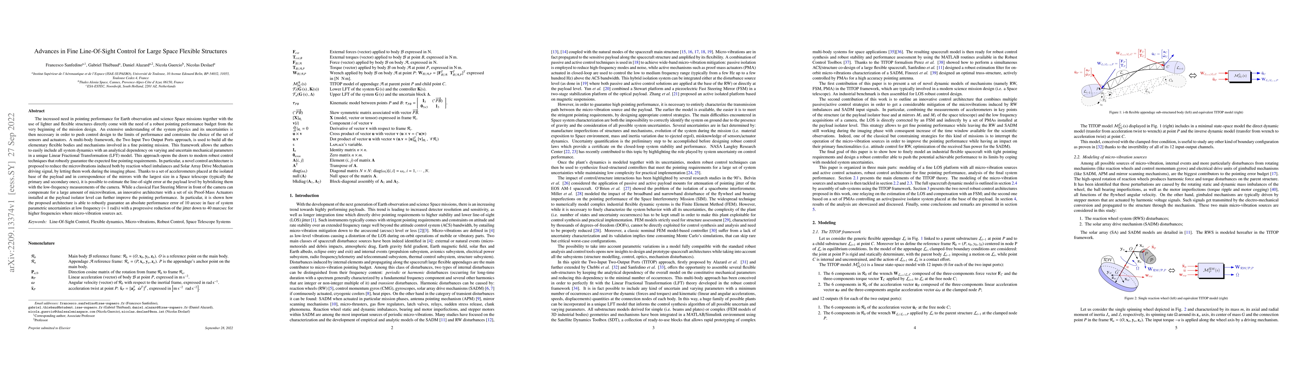 Thumbnail for Advances in Fine Line-Of-Sight Control for Large Space Flexible
  Structures