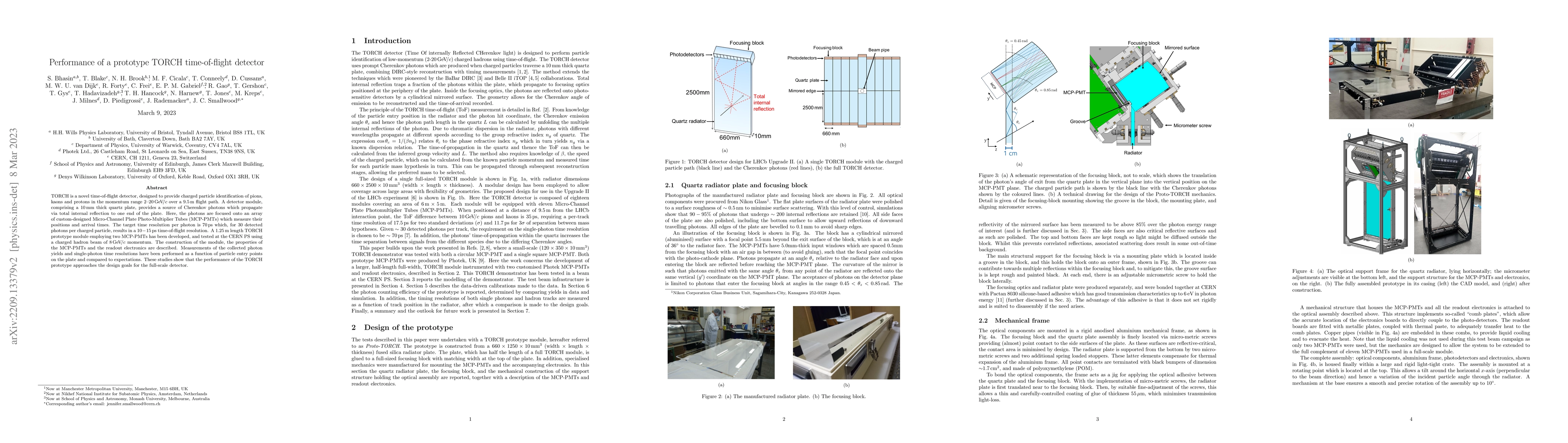 Thumbnail for Performance of a prototype TORCH time-of-flight detector