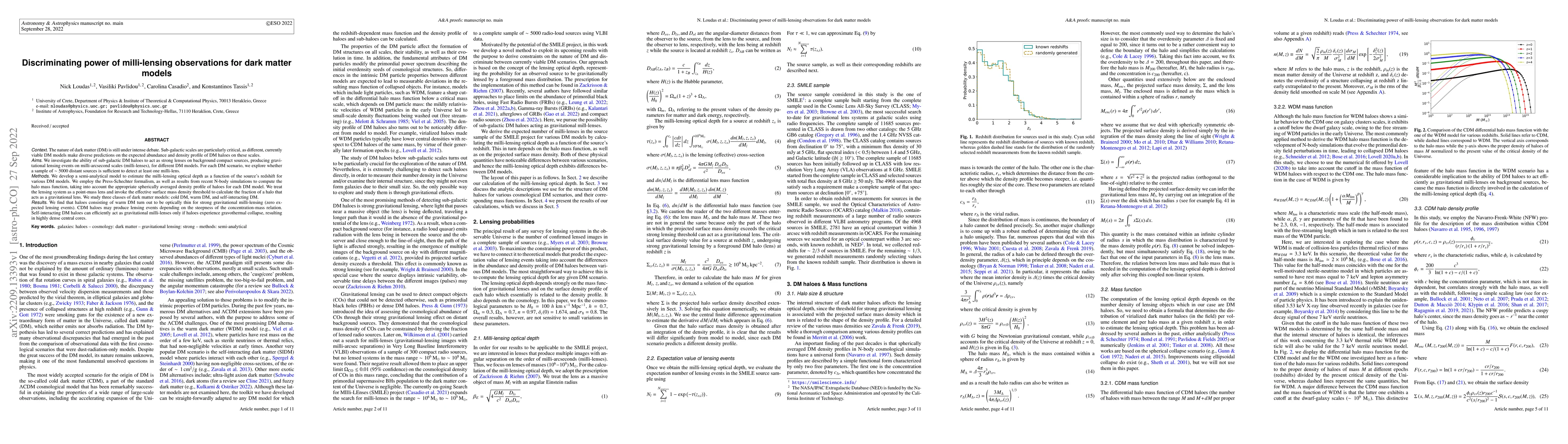 Thumbnail for Discriminating power of milli-lensing observations for dark matter
  models