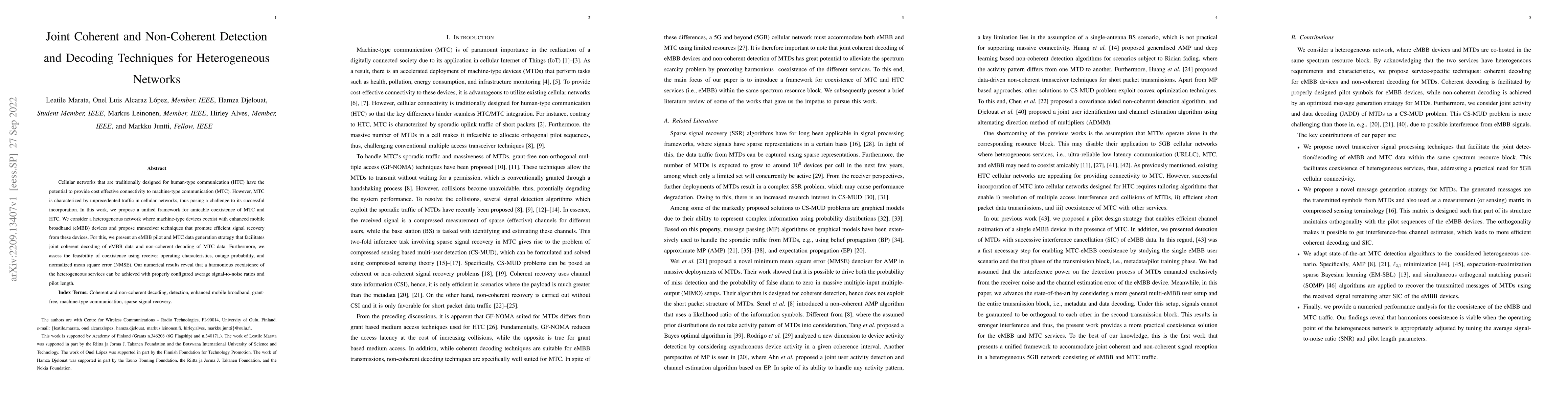 Thumbnail for Joint Coherent and Non-Coherent Detection and Decoding Techniques for
  Heterogeneous Networks