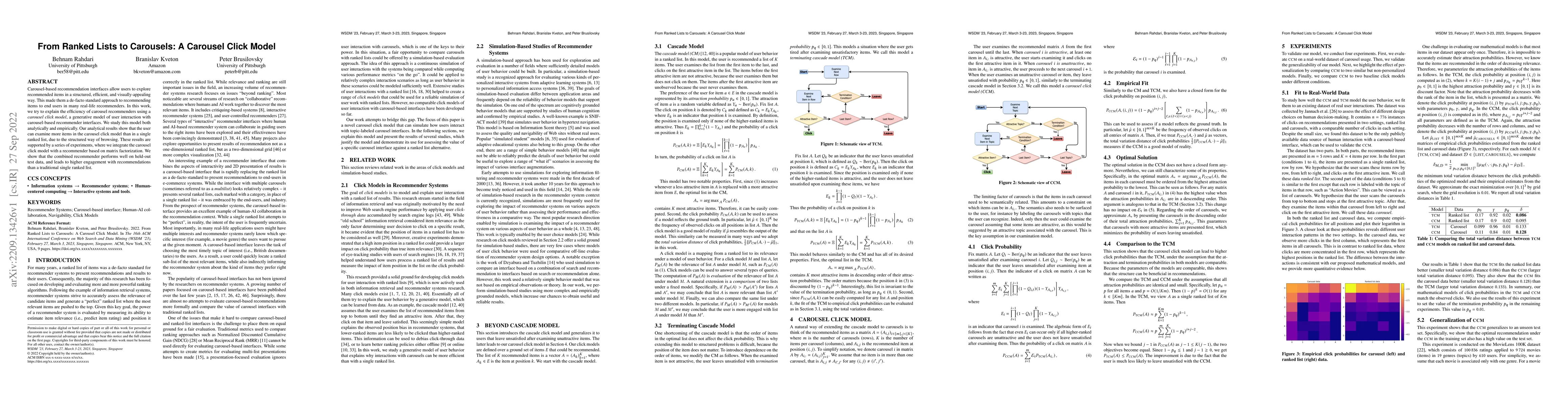 Thumbnail for From Ranked Lists to Carousels: A Carousel Click Model