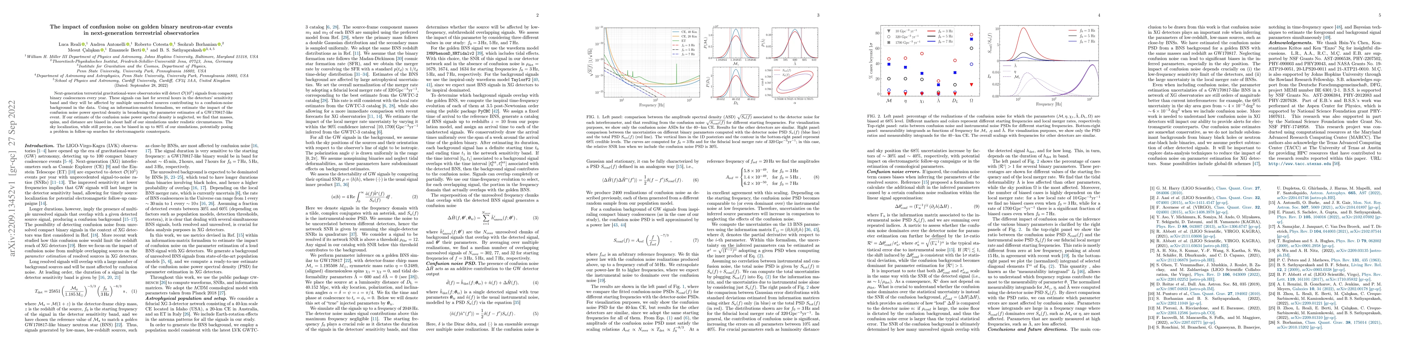 Thumbnail for The impact of confusion noise on golden binary neutron-star events in
  next-generation terrestrial observatories