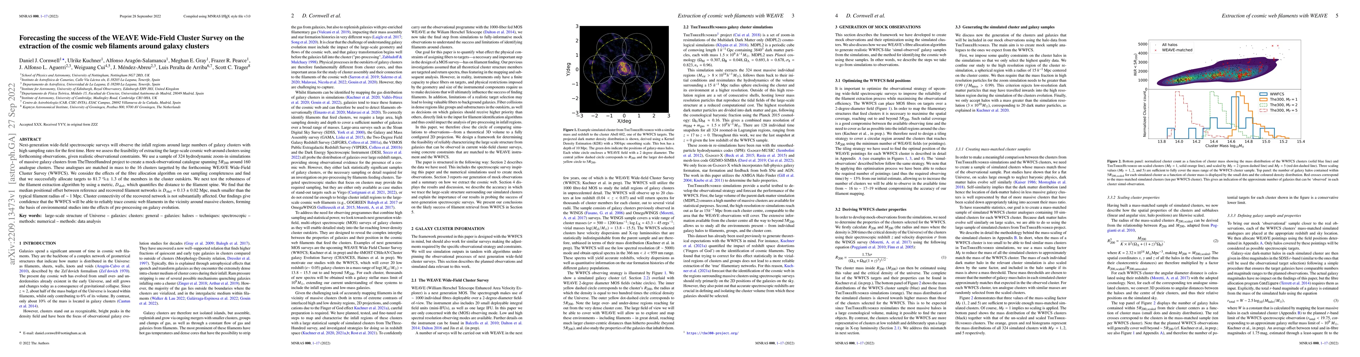 Thumbnail for Forecasting the success of the WEAVE Wide-Field Cluster Survey on the
  extraction of the cosmic web filaments around galaxy clusters