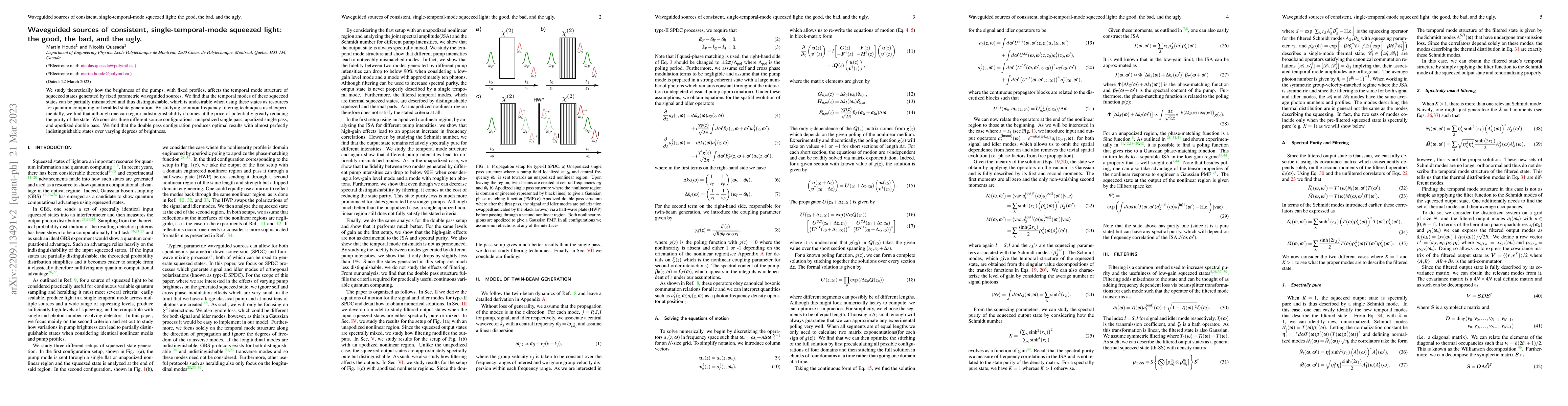 Thumbnail for Waveguided sources of consistent, single-temporal-mode squeezed light:
  the good, the bad, and the ugly