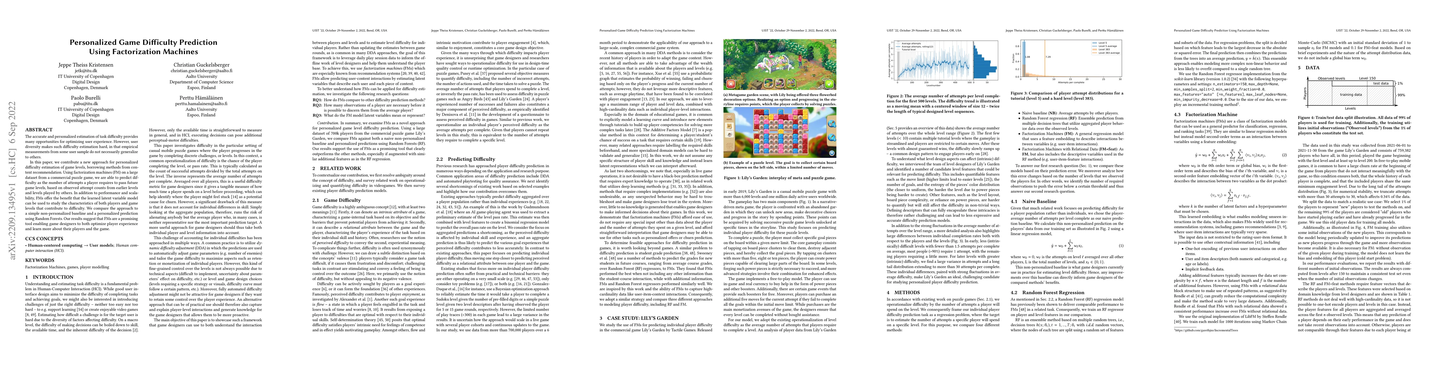 Thumbnail for Personalized Game Difficulty Prediction Using Factorization Machines