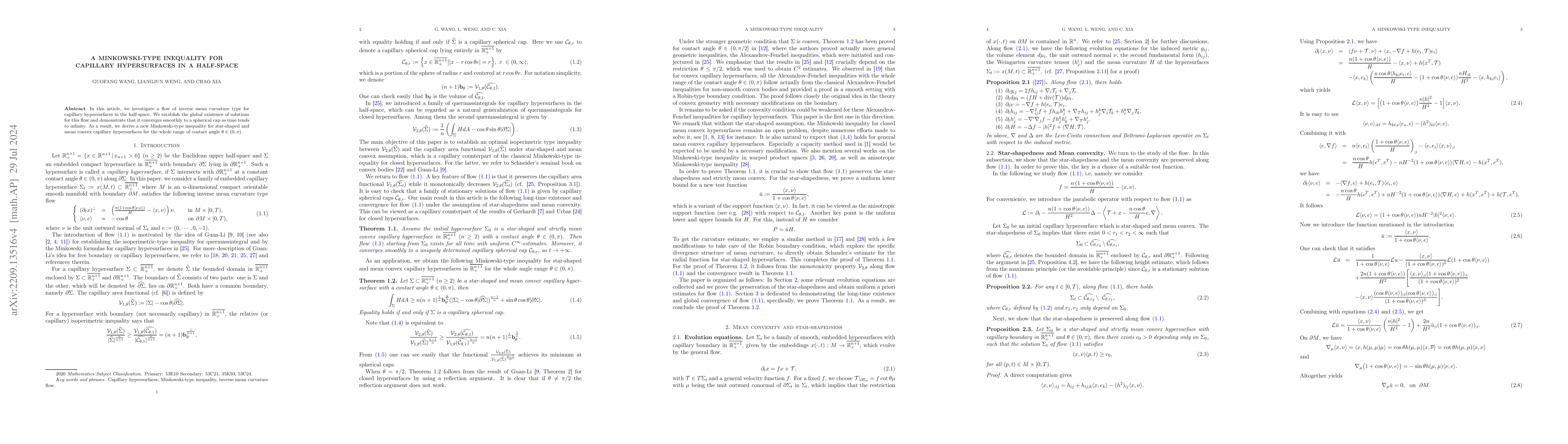 Thumbnail for A Minkowski-type inequality for capillary hypersurfaces in a half-space