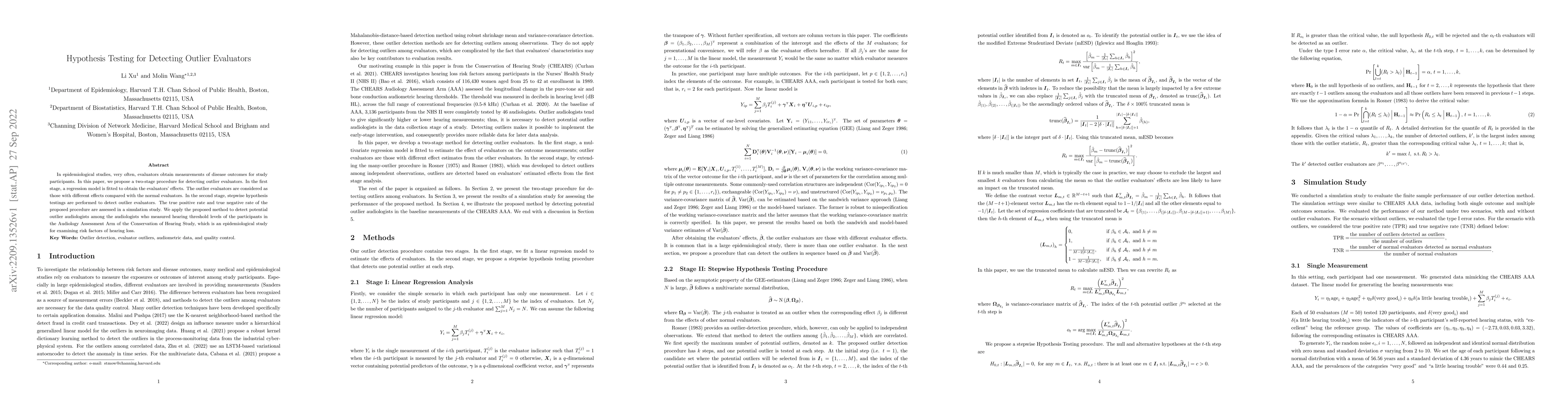 Thumbnail for Hypothesis Testing for Detecting Outlier Evaluators