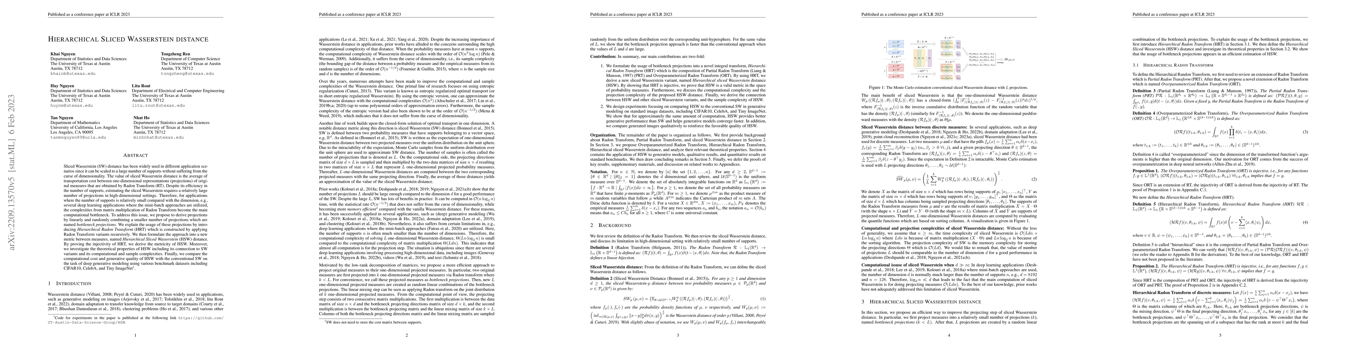 Thumbnail for Hierarchical Sliced Wasserstein Distance