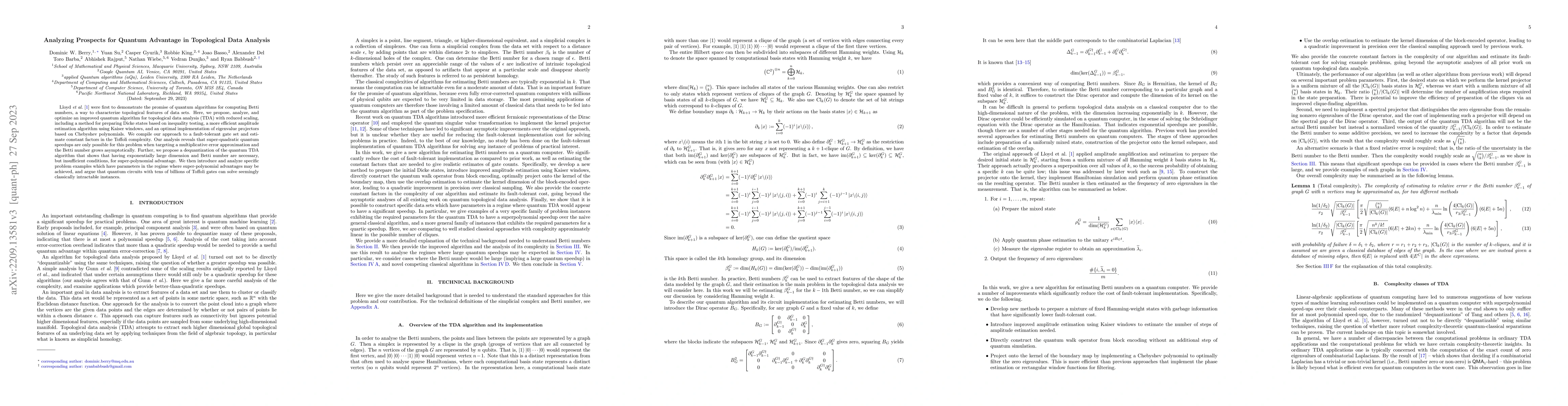 Thumbnail for Analyzing Prospects for Quantum Advantage in Topological Data Analysis