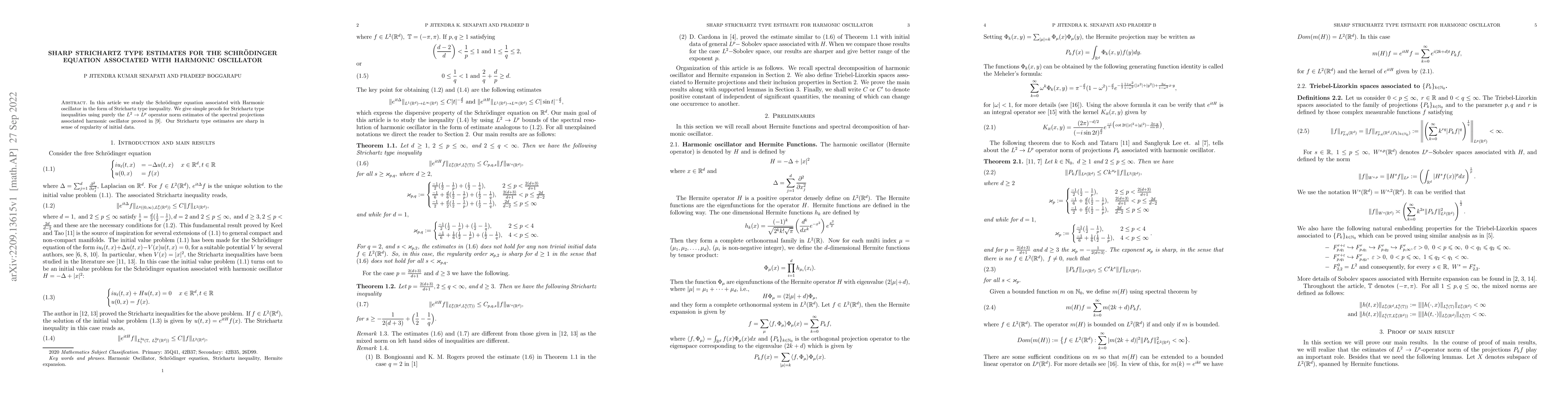 Thumbnail for Sharp Strichartz type estimates for the Schr\"{o}dinger equation
  associated with harmonic oscillator