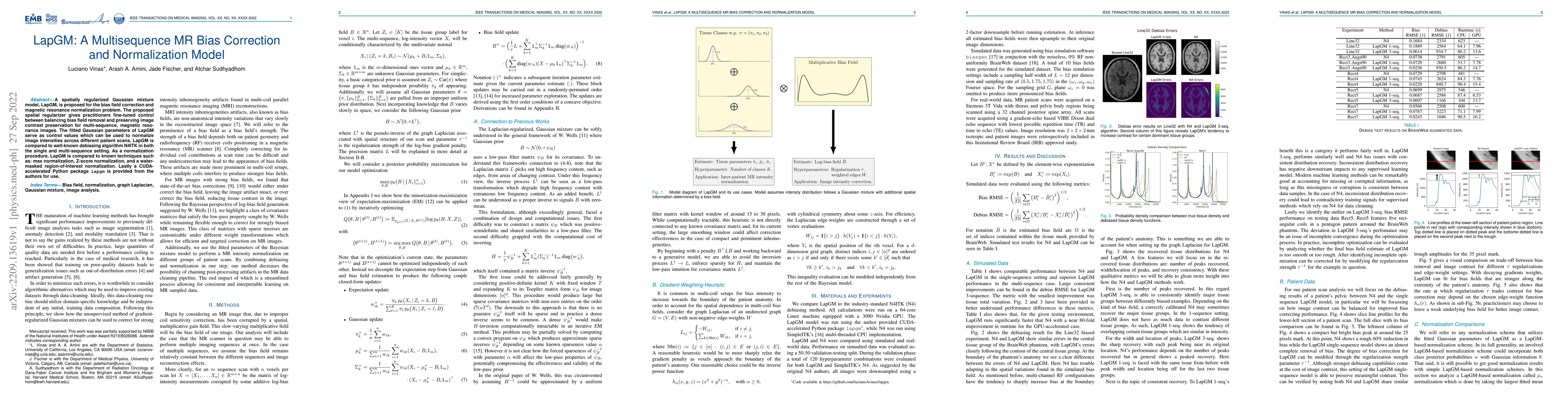 Thumbnail for LapGM: A Multisequence MR Bias Correction and Normalization Model