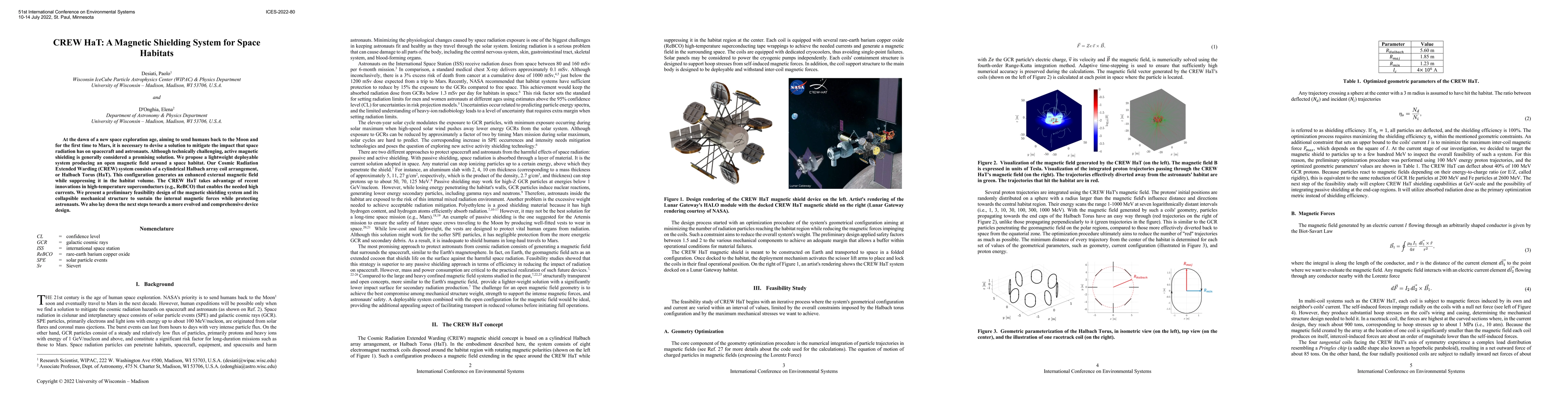 Thumbnail for CREW HaT: A Magnetic Shielding System for Space Habitats