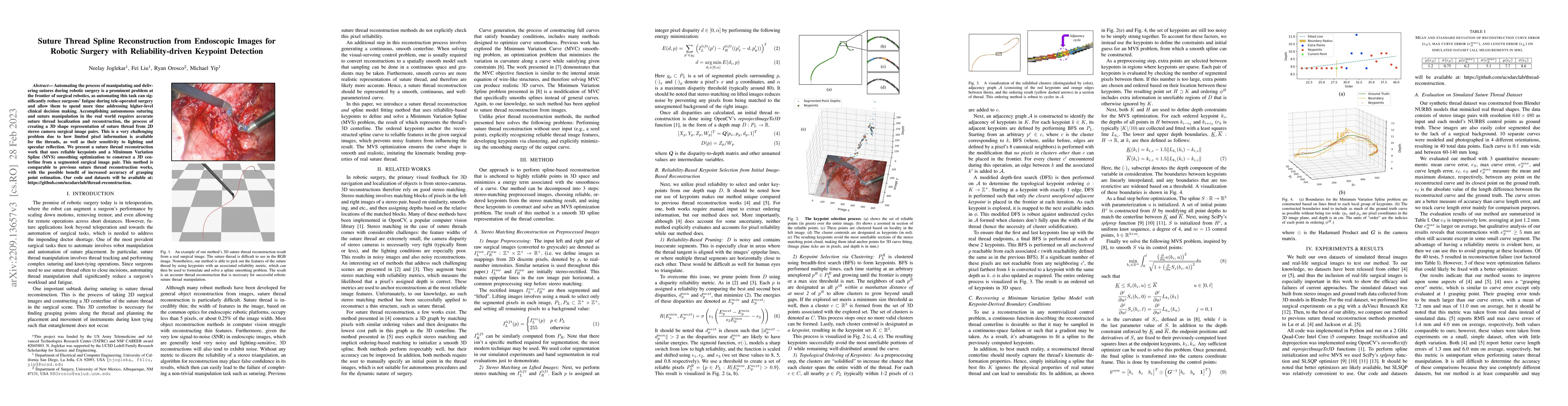 Thumbnail for Suture Thread Spline Reconstruction from Endoscopic Images for Robotic
  Surgery with Reliability-driven Keypoint Detection