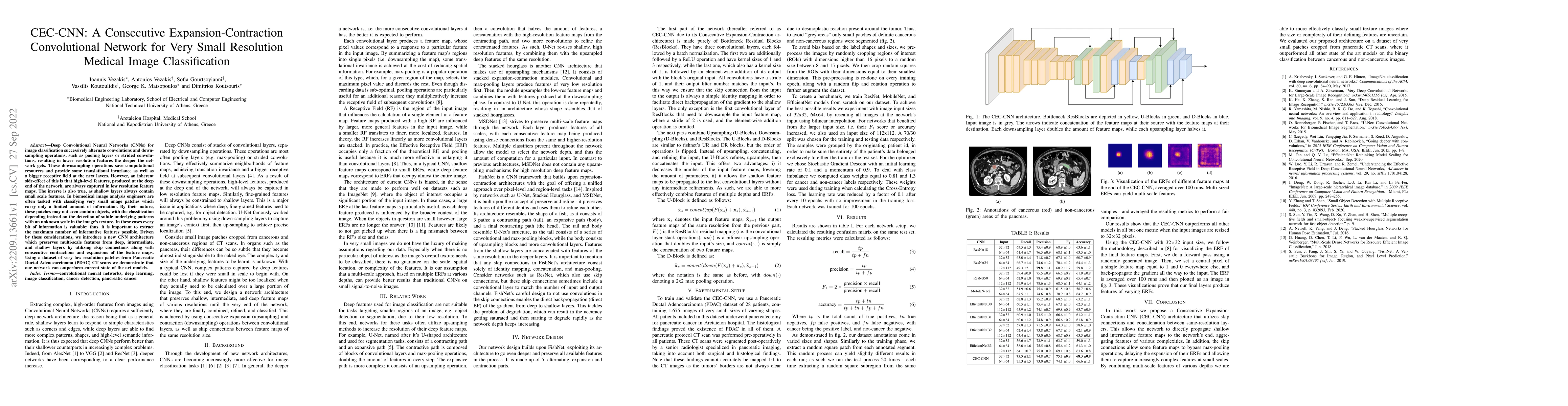 Thumbnail for CEC-CNN: A Consecutive Expansion-Contraction Convolutional Network for
  Very Small Resolution Medical Image Classification