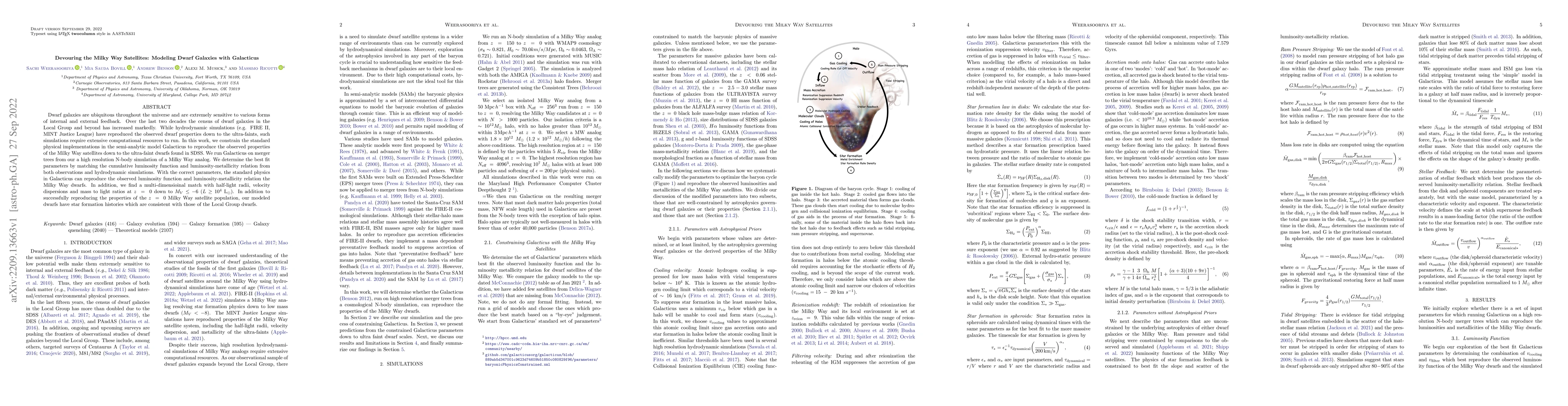 Thumbnail for Devouring the Milky Way Satellites: Modeling Dwarf Galaxies with
  Galacticus