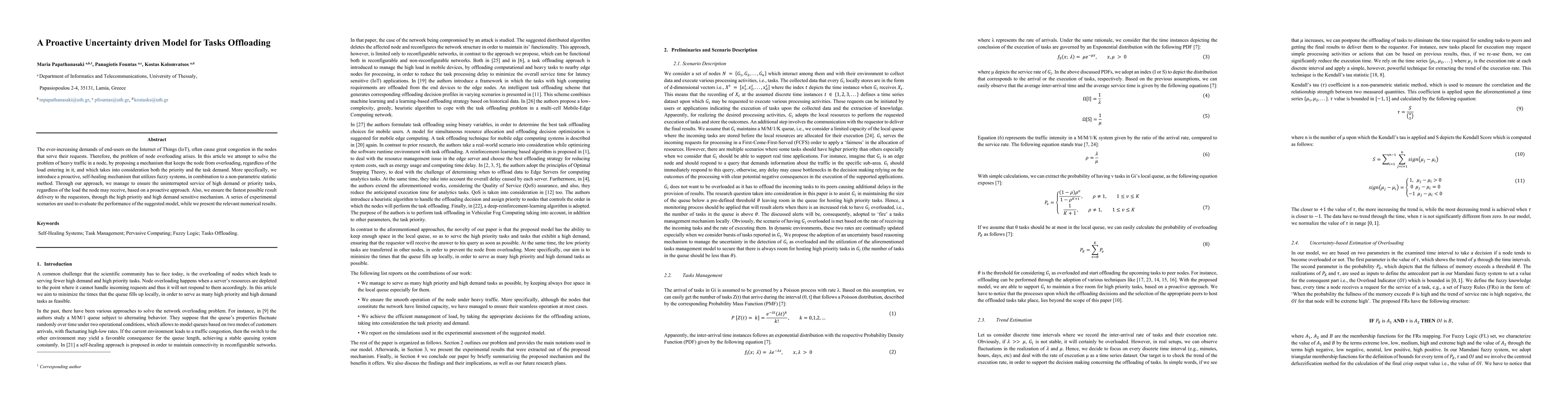 Thumbnail for A Proactive Uncertainty driven Model for Tasks Offloading