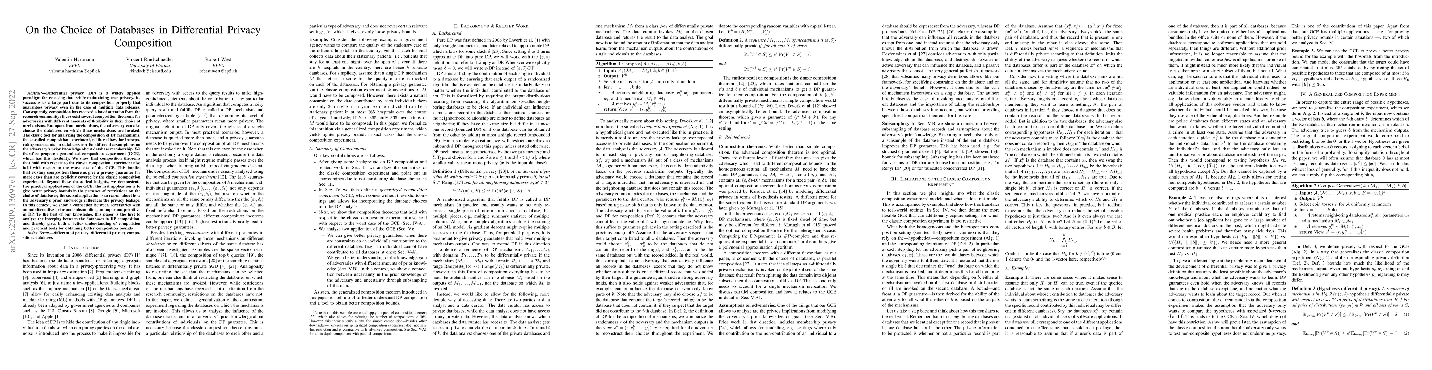 Thumbnail for On the Choice of Databases in Differential Privacy Composition