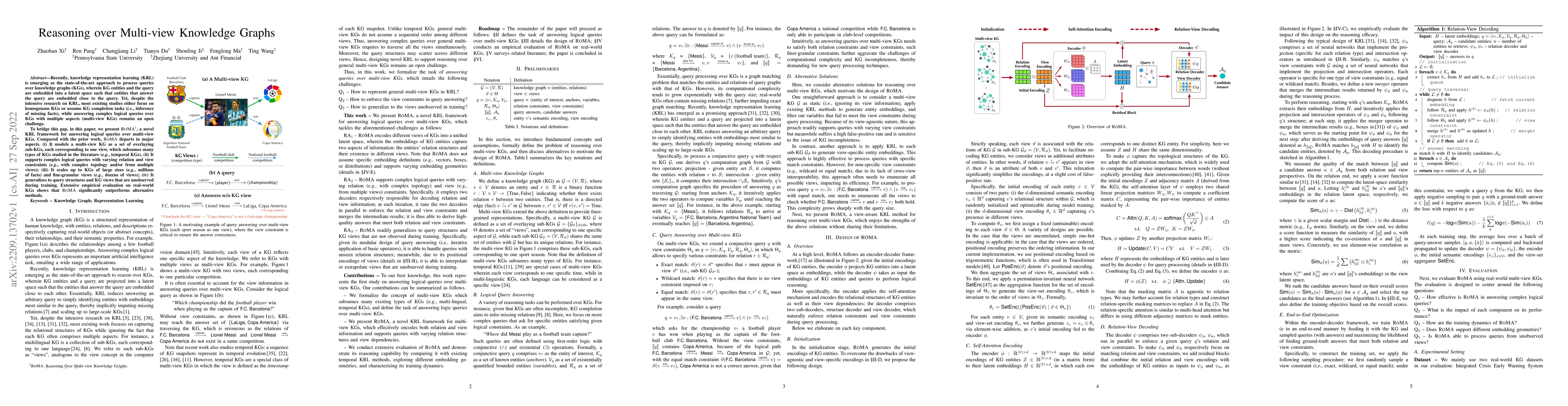 Thumbnail for Reasoning over Multi-view Knowledge Graphs