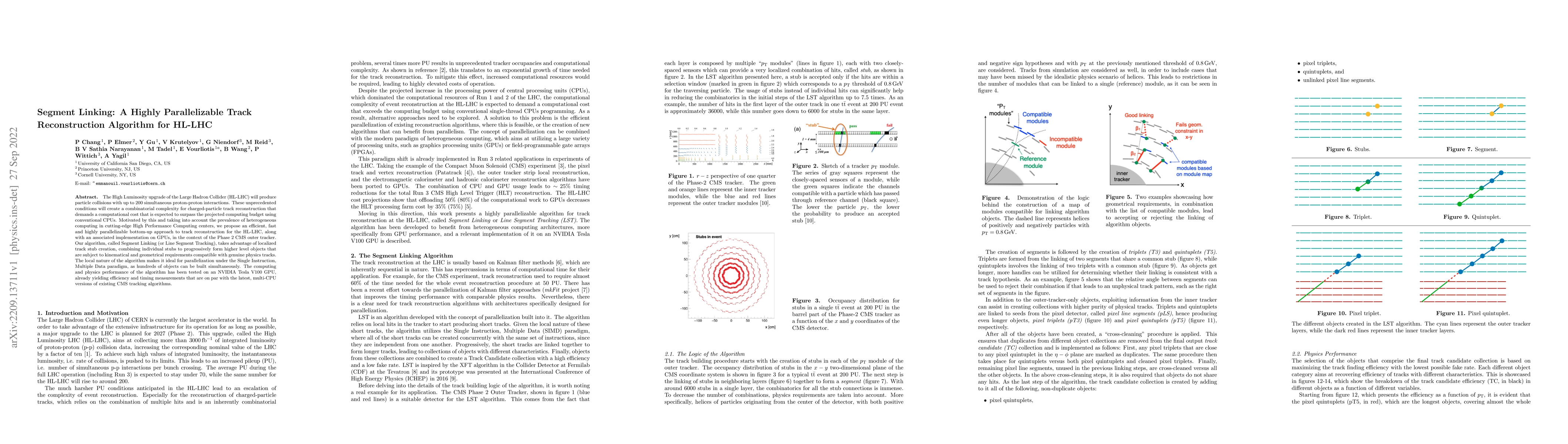 Thumbnail for Segment Linking: A Highly Parallelizable Track Reconstruction Algorithm
  for HL-LHC