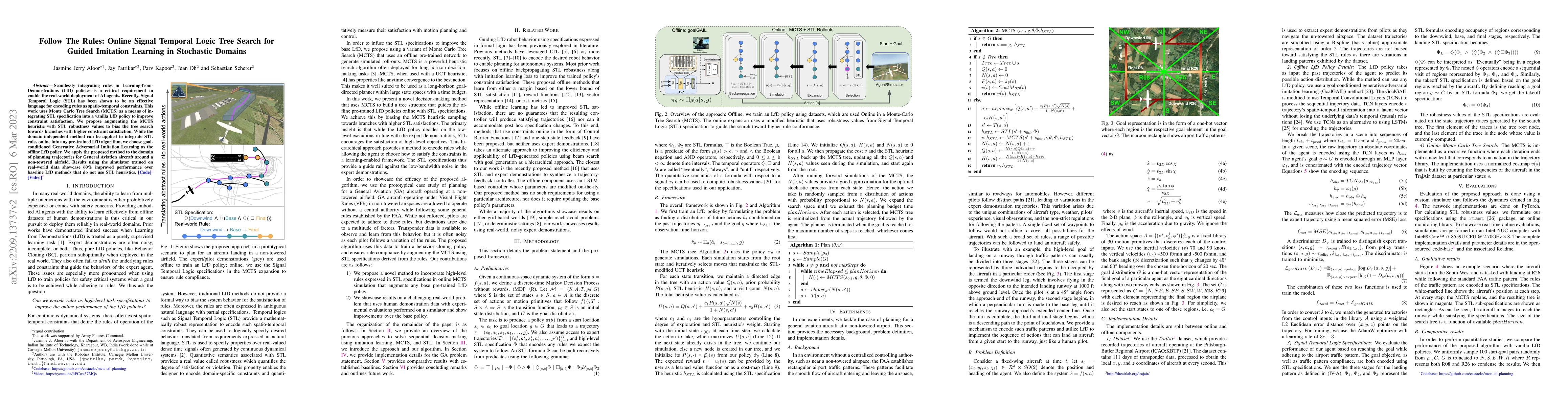 Thumbnail for Follow The Rules: Online Signal Temporal Logic Tree Search for Guided
  Imitation Learning in Stochastic Domains