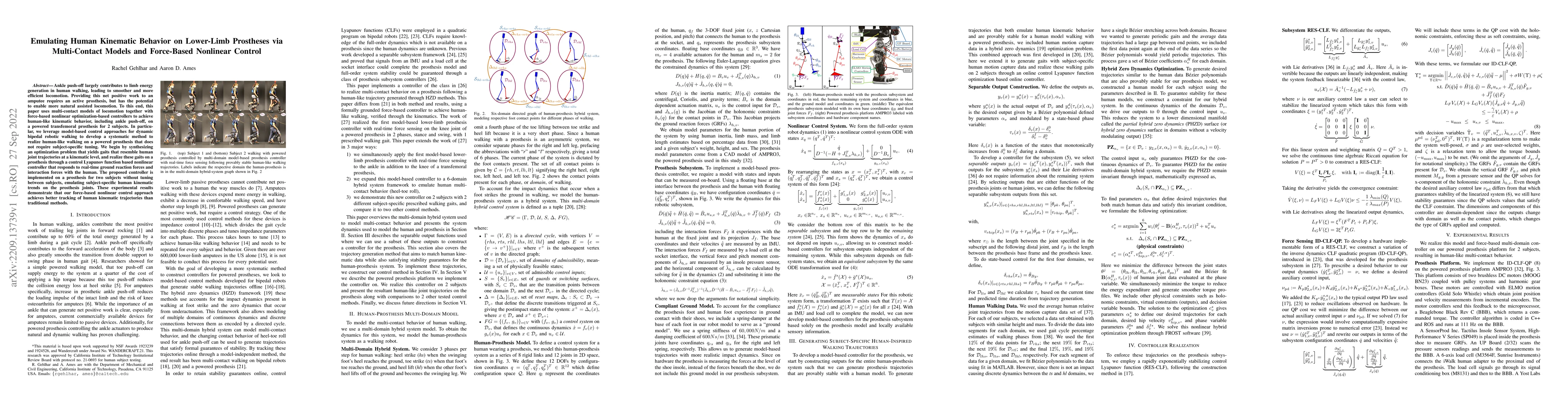 Thumbnail for Emulating Human Kinematic Behavior on Lower-Limb Prostheses via
  Multi-Contact Models and Force-Based Nonlinear Control