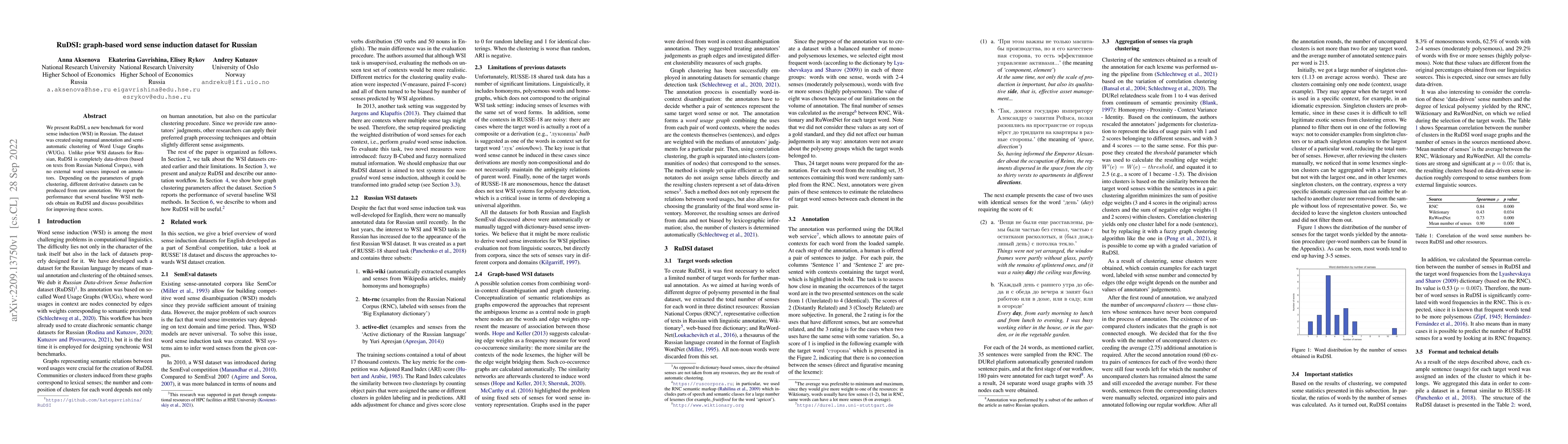 Thumbnail for RuDSI: graph-based word sense induction dataset for Russian