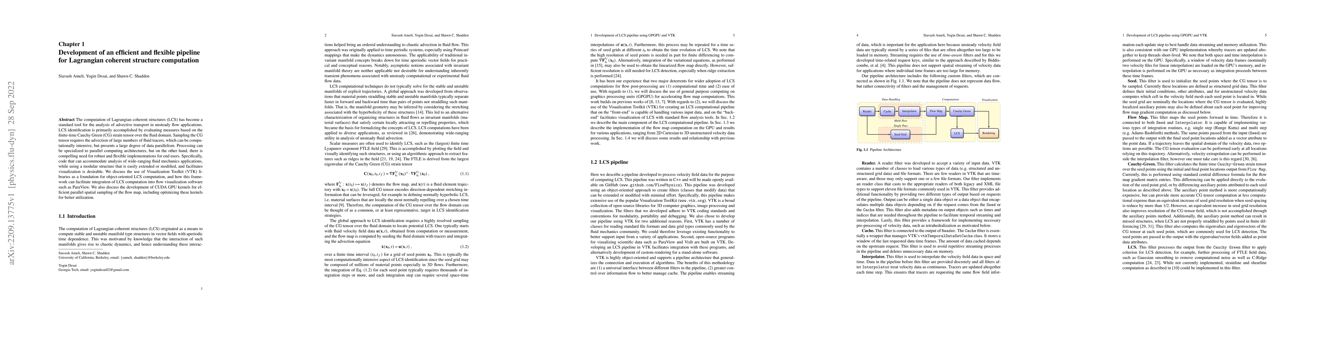 Thumbnail for Development of an Efficient and Flexible Pipeline for Lagrangian
  Coherent Structure Computation