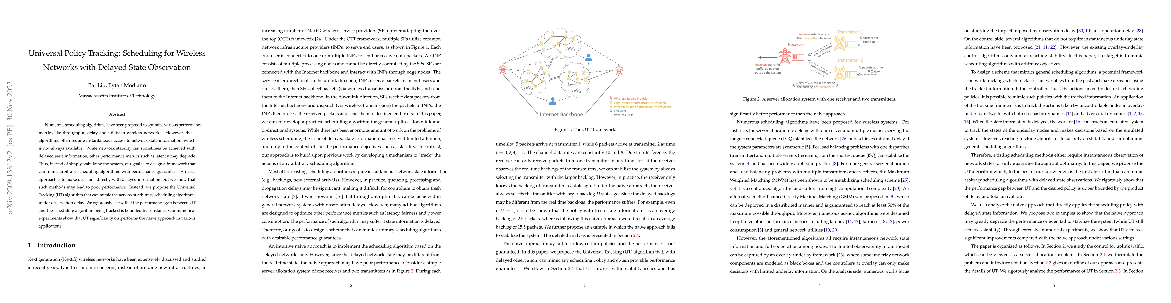 Thumbnail for Universal Policy Tracking: Scheduling for Wireless Networks with Delayed
  State Observation