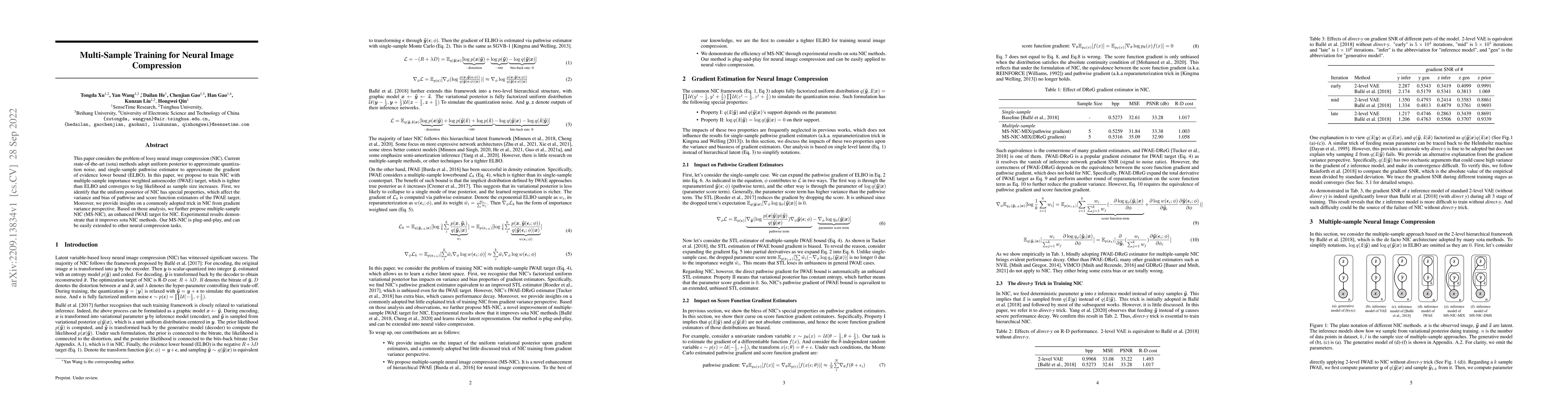 Thumbnail for Multi-Sample Training for Neural Image Compression