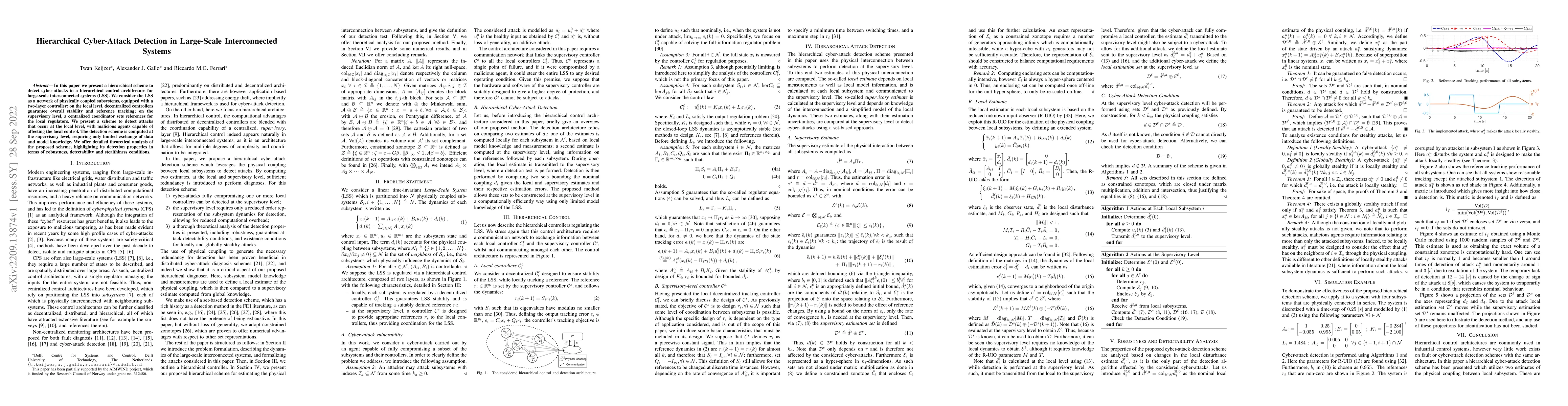 Thumbnail for Hierarchical Cyber-Attack Detection in Large-Scale Interconnected
  Systems