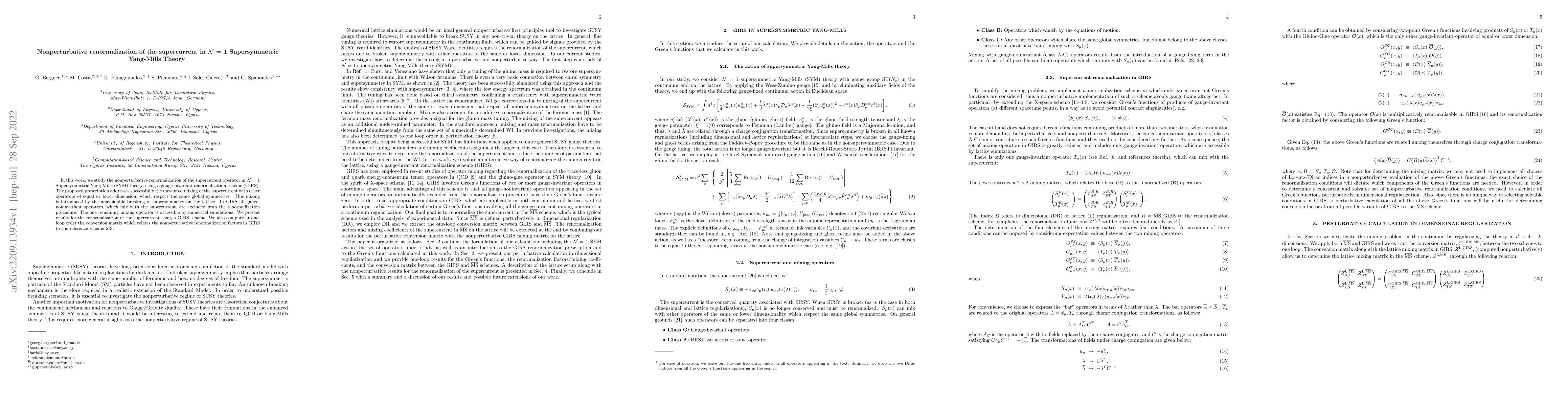Thumbnail for Nonperturbative renormalization of the supercurrent in $\mathcal{N} = 1$
  Supersymmetric Yang-Mills Theory