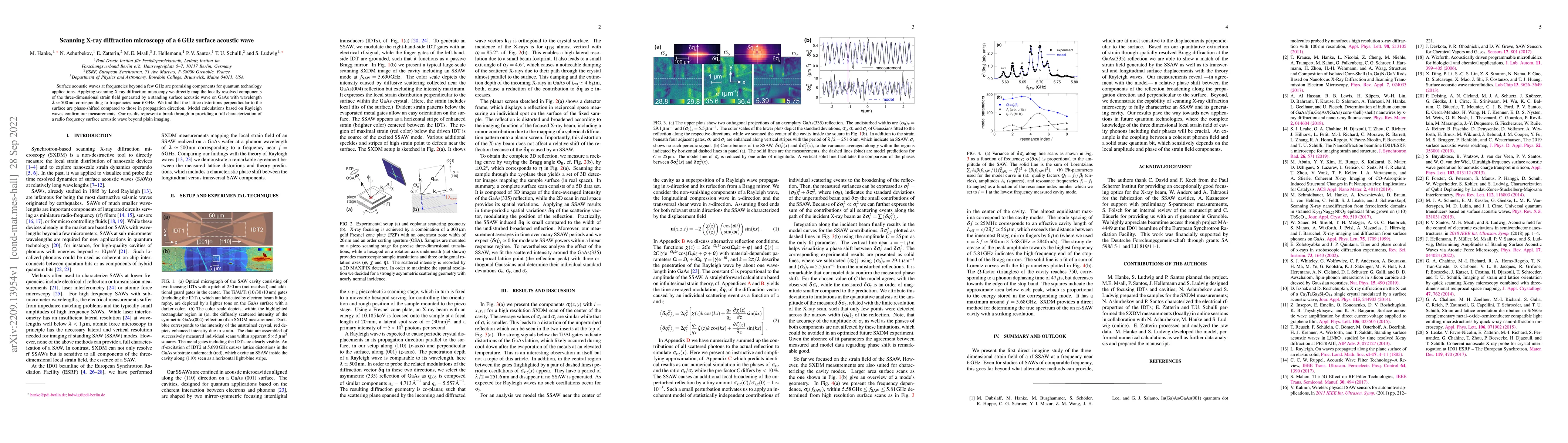 Thumbnail for Scanning X-ray diffraction microscopy of a 6 GHz surface acoustic wave