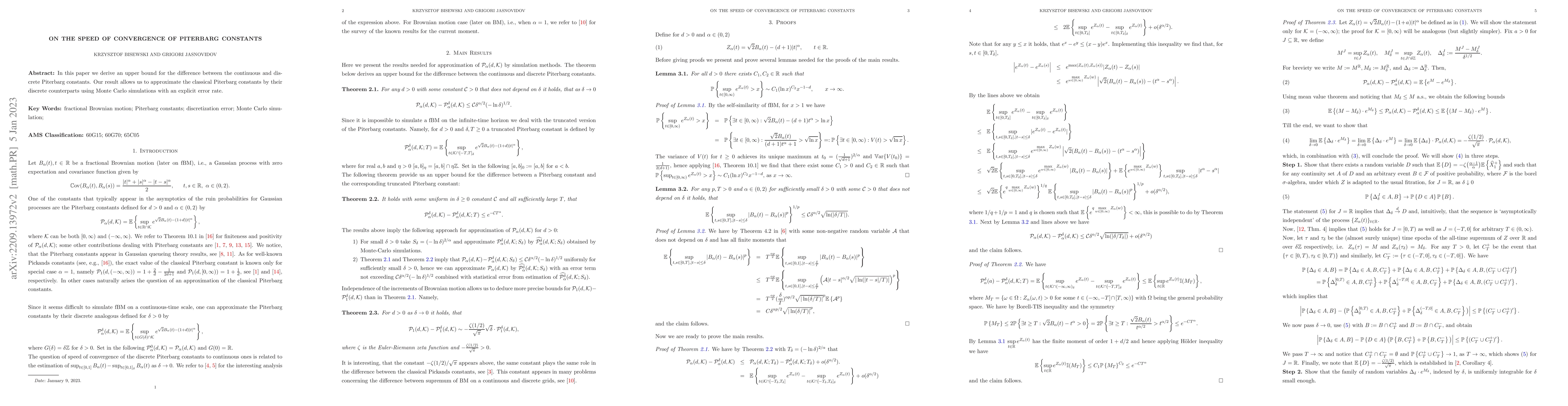 Thumbnail for On the speed of convergence of Piterbarg constants