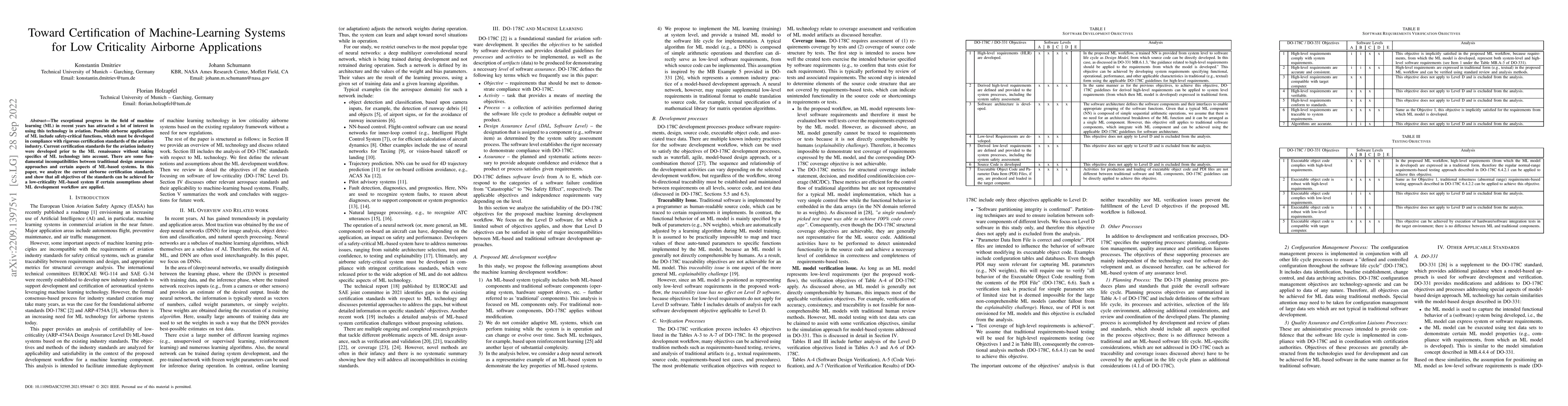 Thumbnail for Toward Certification of Machine-Learning Systems for Low Criticality
  Airborne Applications