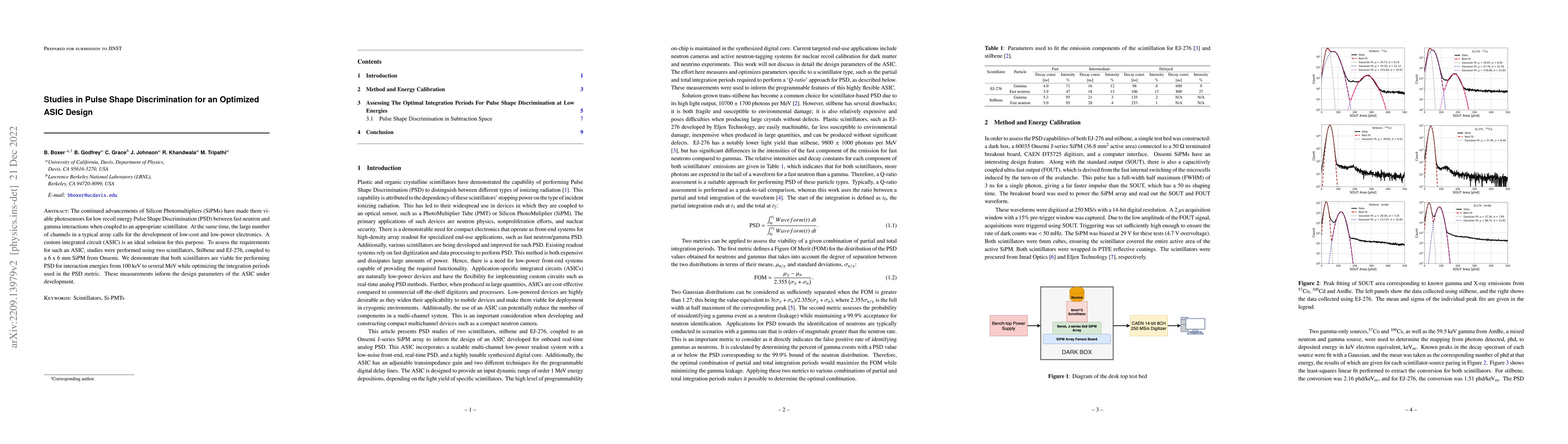 Thumbnail for Studies in Pulse Shape Discrimination for an Optimized ASIC Design