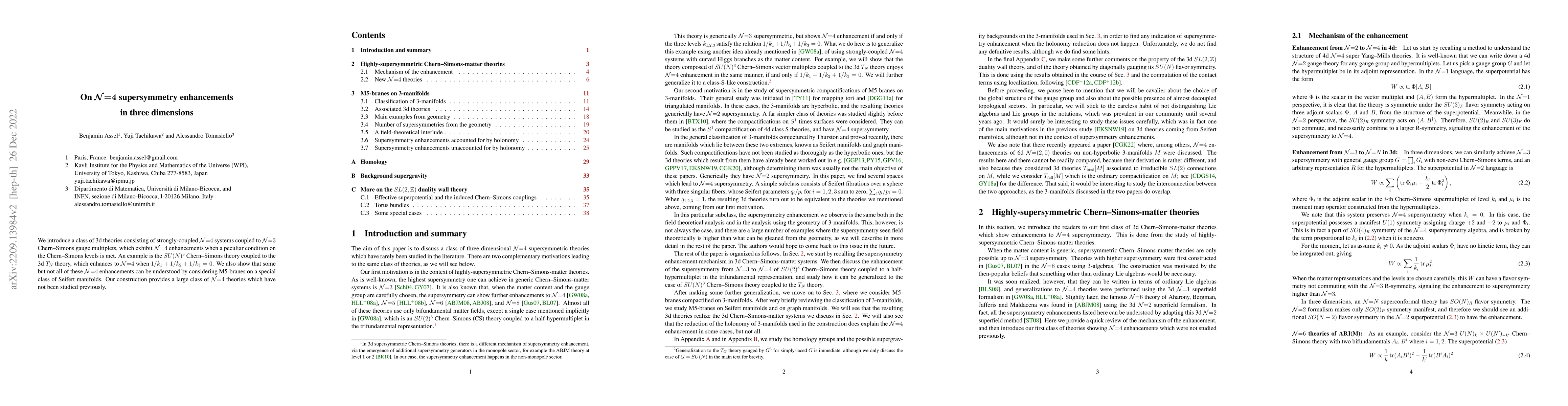 Thumbnail for On ${\mathcal N}=4$ supersymmetry enhancements in three dimensions