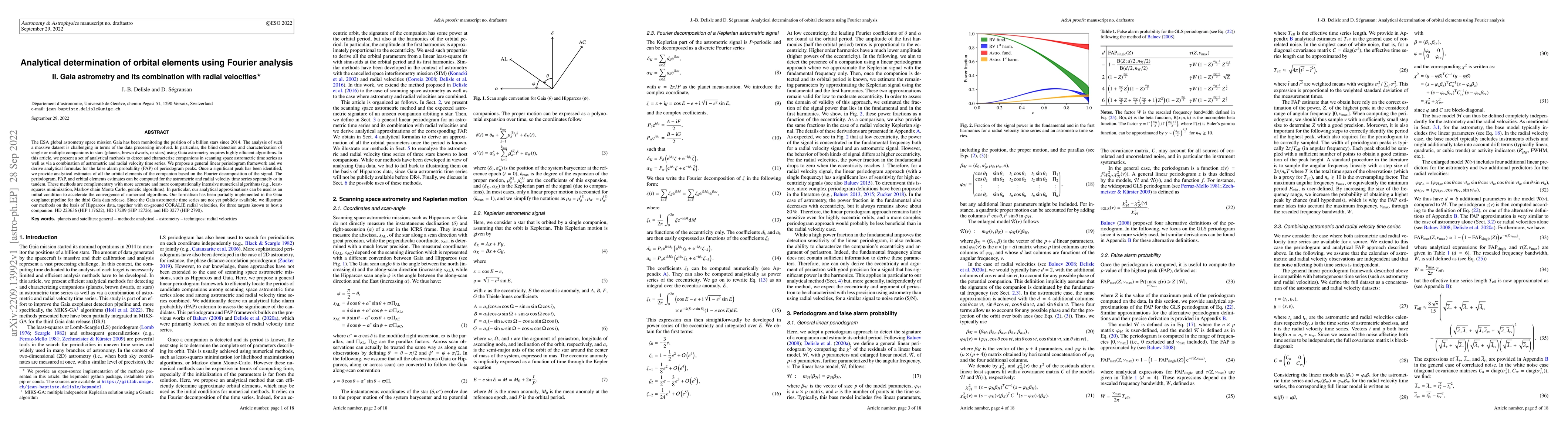 Thumbnail for Analytical determination of orbital elements using Fourier analysis. II.
  Gaia astrometry and its combination with radial velocities